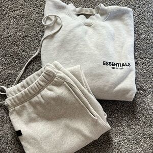 Essentials Gray Sweatshirt and Sweatpants Set